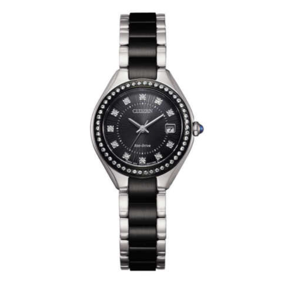 Citizen Ladies EW2559-51E Silhouette Crystal Accented Two-Tone SS Watch